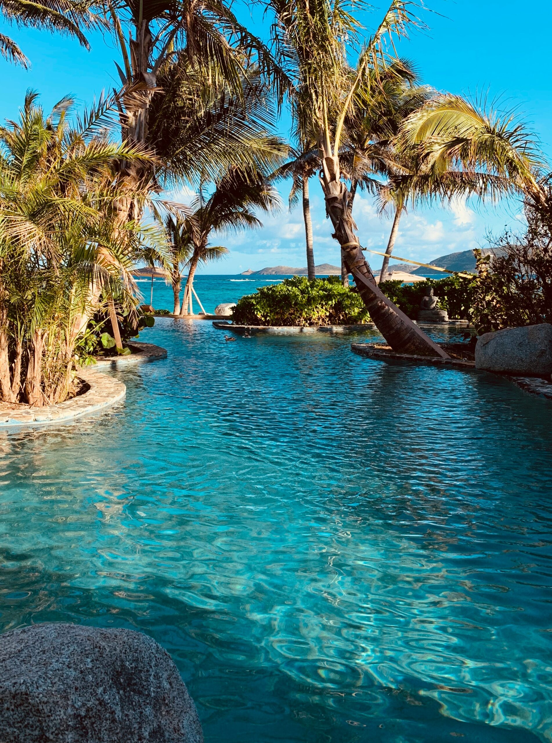 Necker Island in the midday sunshine